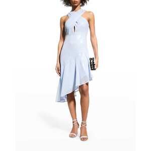 ONE33 Social Mini Asymmetrical Flounce Light Blue 4